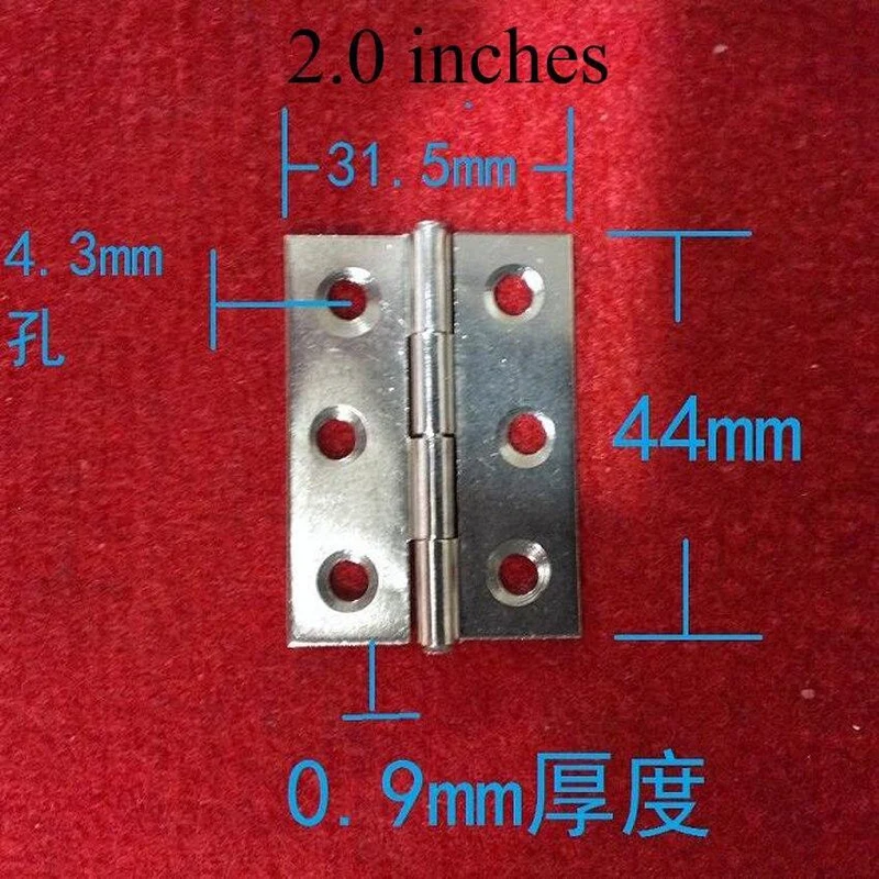 2 Teile/los Edelstahl Schrank Schublade Tür Scharniere Möbel Scharniere 1.5 "/2.0''/2.5 ''Länge