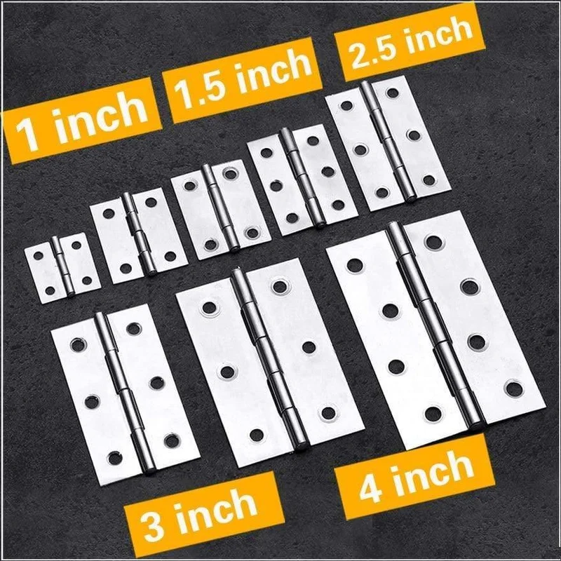 2 Stücke Scharnier Schranktüren Edelstahl Flach 1 Zoll 1.5 Zoll 2 Zoll 2.5 Zoll 3 Zoll 4 Zoll Windows Scharnier Holzkiste Mini Scharnier
