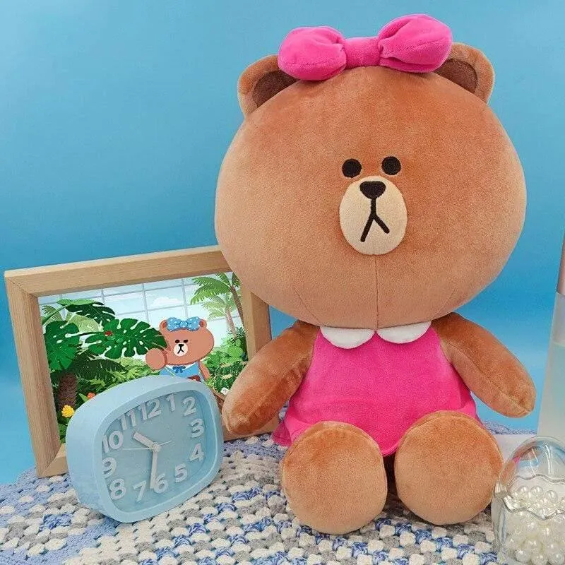 Braunbär und Cony Rabbit Plüschtiere Kawaii Anime Choco Sally Gefüllte Puppe Weiches Sofakissen Geschenk für Mädchen Geburtstagsgeschenk