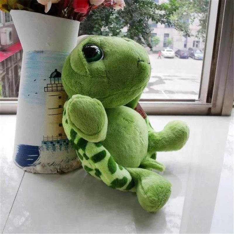 20 cm armeegrüne Schildkröte mit großen Augen, Plüschtier, Schildkrötenpuppe, Schildkröte für Kinder, als Geburtstagsgeschenk, Weihnachtsgeschenk (Schildkröte mit großen Augen, 20 cm)