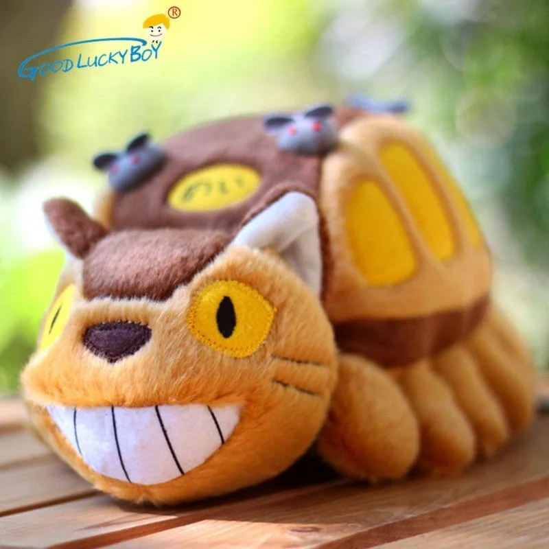 30 cm süßer Cartoon-Animationsbus Totoro-Puppe, weiches Plüschtier, ausgestopftes Totoro, Kawaii-Geschenkspielzeug für Kinder (30 cm)