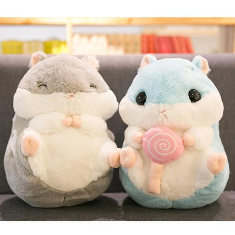 40 cm Hamsterspielzeug, süßer Hamsterplüsch mit Decke, 3-in-1, multifunktionales Tier-Wurfkissen, Hamsterhand, warme, weiche Puppe, Kindergeschenk
