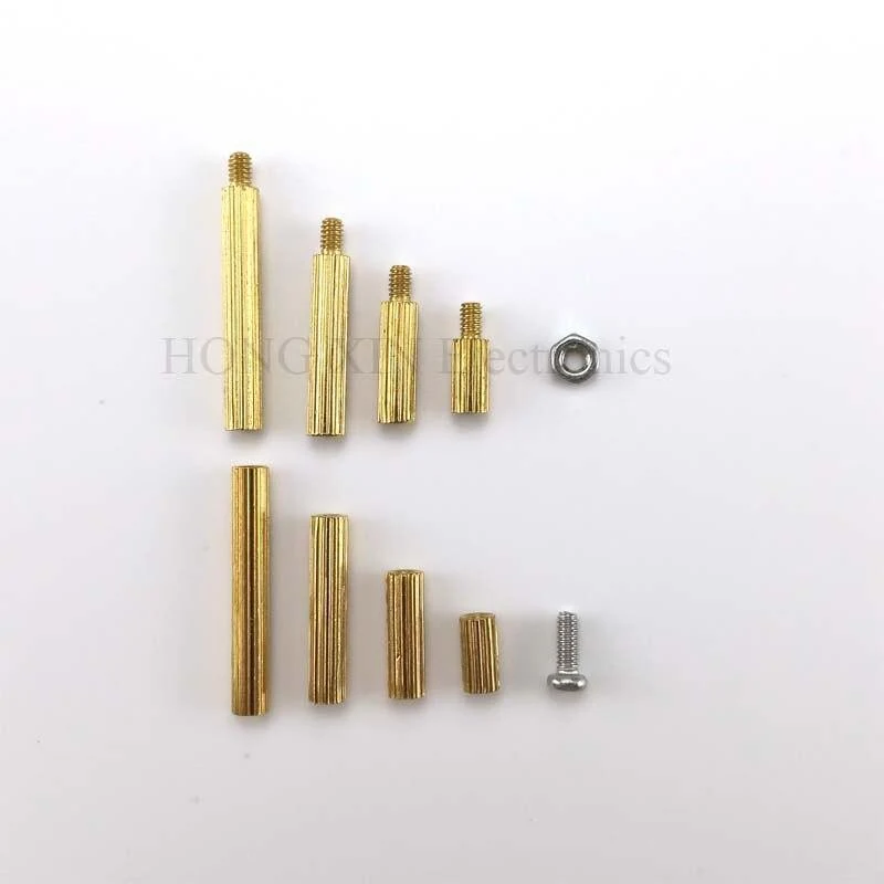 240 Stück/M2 PCB männlich-weiblich Messing rund Abstandshalter Gewinde Abstandshalter Board Hohlsäulen Schrauben Mutter Sortiment Kit Set