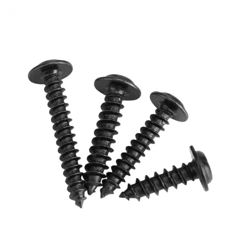 340 teile/schachtel M2-M4 Flachkopf-blechschraube Kreuzkopf PWA Selbstschneidende Schrauben-set Sortiment Kit Schwarz Möbel Kohlenstoffstahl