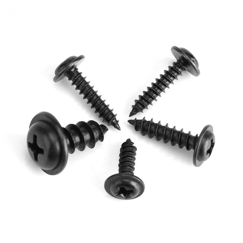 340 teile/schachtel M2-M4 Flachkopf-blechschraube Kreuzkopf PWA Selbstschneidende Schrauben-set Sortiment Kit Schwarz Möbel Kohlenstoffstahl