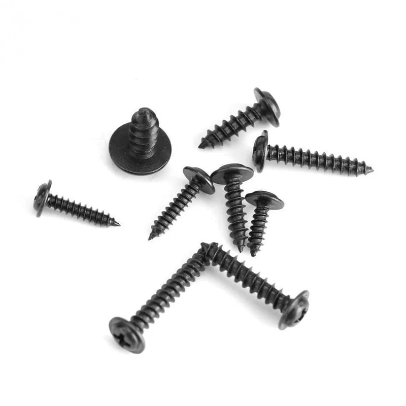 340 teile/schachtel M2-M4 Flachkopf-blechschraube Kreuzkopf PWA Selbstschneidende Schrauben-set Sortiment Kit Schwarz Möbel Kohlenstoffstahl