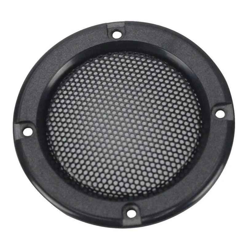 GHXAMP 2PCS 2 Zoll schwarz Auto Lautsprecher Grill Mesh Gehäuse Netz Schutzhülle DIY Lautsprecher Zubehör