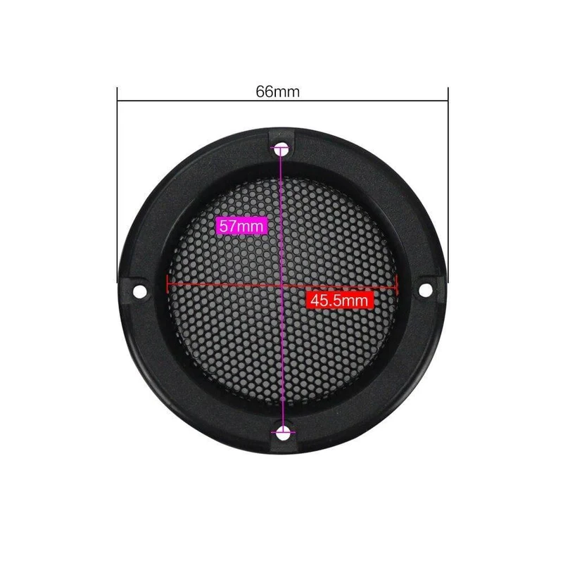 GHXAMP 2PCS 2 Zoll schwarz Auto Lautsprecher Grill Mesh Gehäuse Netz Schutzhülle DIY Lautsprecher Zubehör