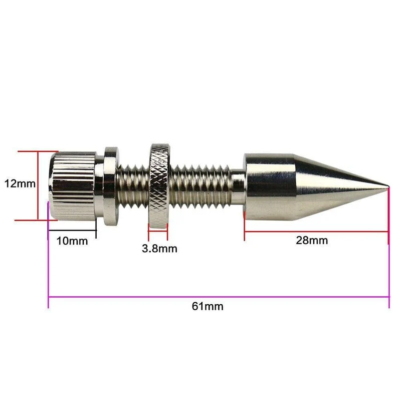 GHXAMP M8 * 60mm Lautsprecher Spikes Stand Füße Pad Kupfer Audio Stativ Nägel Subwoofer Lautsprecher Suspension Dedicated 4 Sets