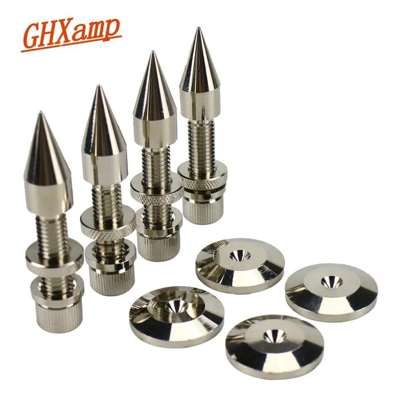 GHXAMP M8 * 60mm Lautsprecher Spikes Stand Füße Pad Kupfer Audio Stativ Nägel Subwoofer Lautsprecher Suspension Dedicated 4 Sets