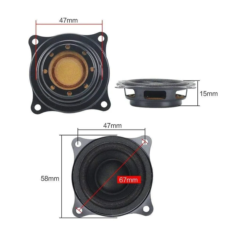 GHXAMP 2PCS 2 Zoll Passive Radiator Lautsprecher Bass Auxiliary Woofer Gain Für Subwoofer Lautsprecher DIY
