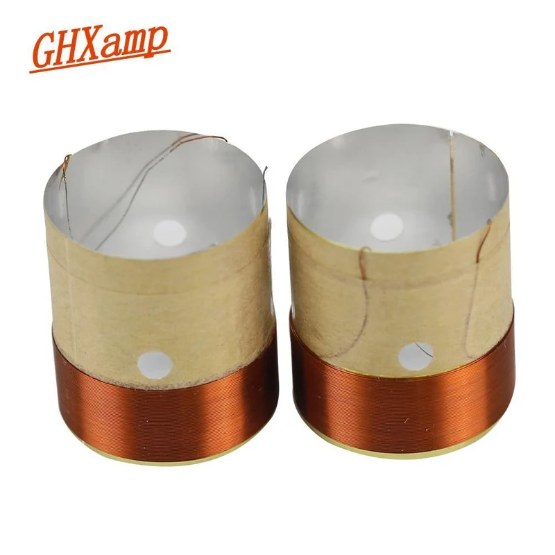 GHXAMP 25.5 MM Core BASS Schwingspule 8 Ohm weißes Aluminium mit Schallluftauslassloch für 4 Zoll-10 Zoll Lautsprecher Reparatur DIY 1 Paar