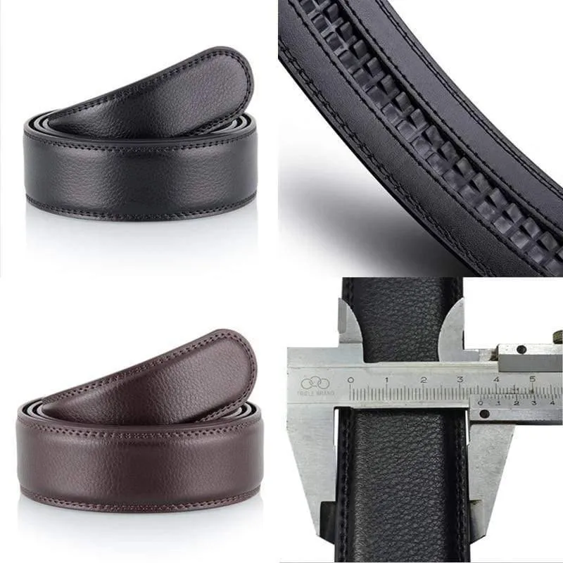 Männliche automatische Schnallengürtel Keine Schnalle Gürtel Marke Männer Hochwertige männliche Riemen Jeans Pu Gürtel Herren Gürtel Luxus 3.5 cm