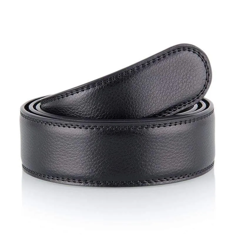 Männliche automatische Schnallengürtel Keine Schnalle Gürtel Marke Männer Hochwertige männliche Riemen Jeans Pu Gürtel Herren Gürtel Luxus 3.5 cm
