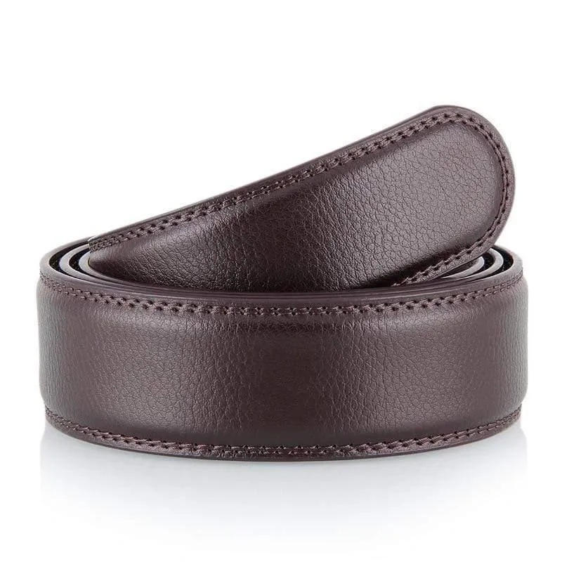 Männliche automatische Schnallengürtel Keine Schnalle Gürtel Marke Männer Hochwertige männliche Riemen Jeans Pu Gürtel Herren Gürtel Luxus 3.5 cm