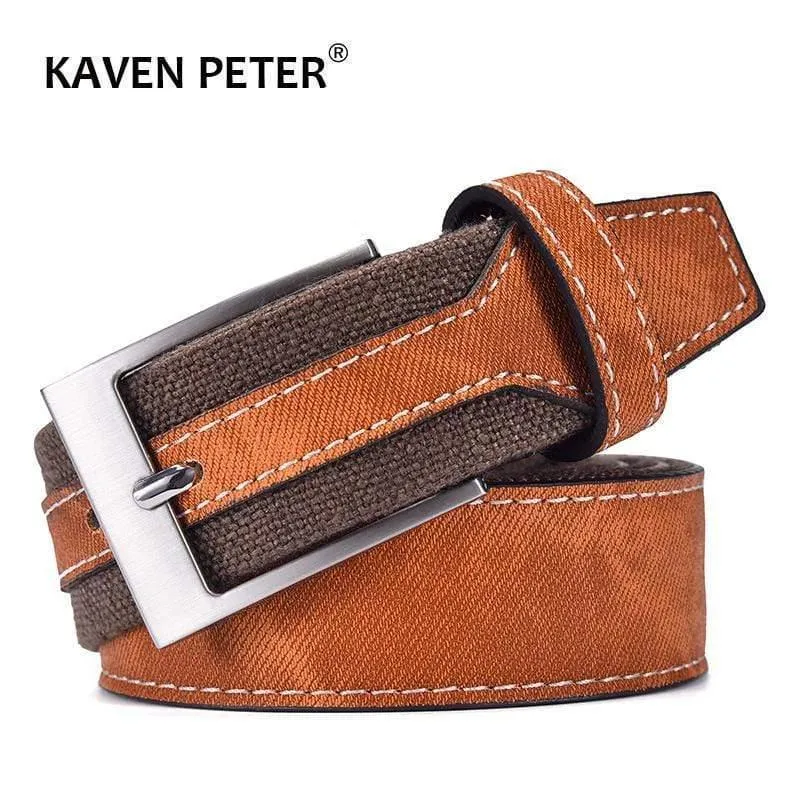 Denim Gürtel für Jeans Männer Casual Canvas Designer Gürtel Hochwertige 3.5 CM Breite Patchwork Strap Drop Versand