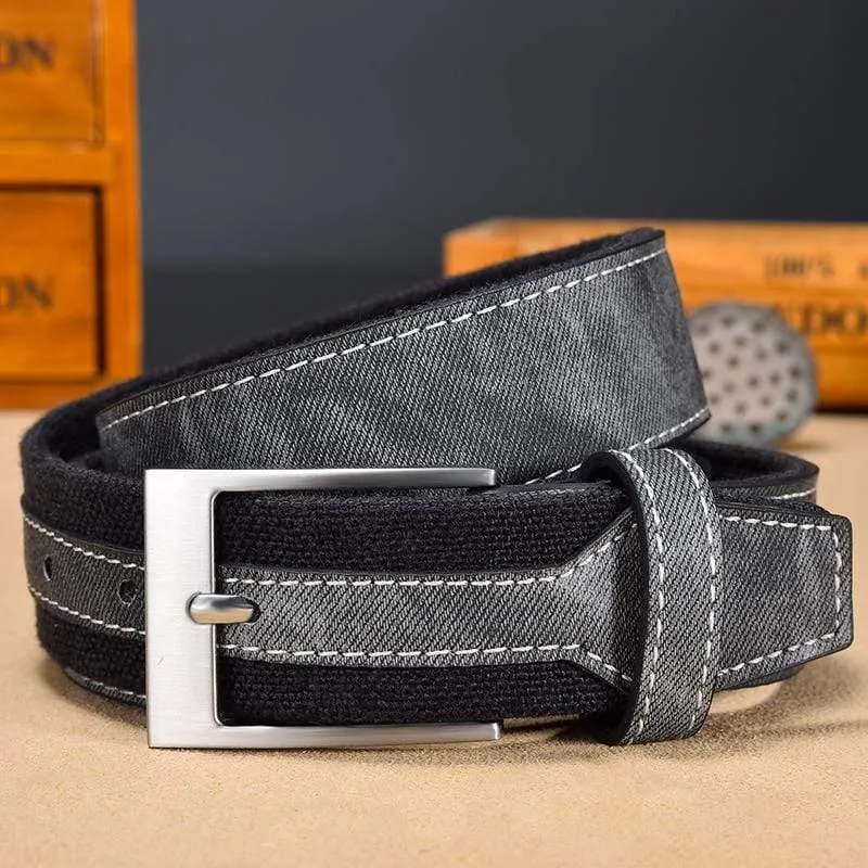 Denim Gürtel für Jeans Männer Casual Canvas Designer Gürtel Hochwertige 3.5 CM Breite Patchwork Strap Drop Versand