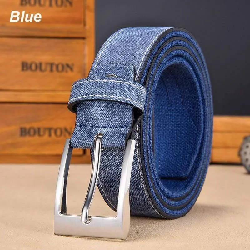 Denim Gürtel für Jeans Männer Casual Canvas Designer Gürtel Hochwertige 3.5 CM Breite Patchwork Strap Drop Versand