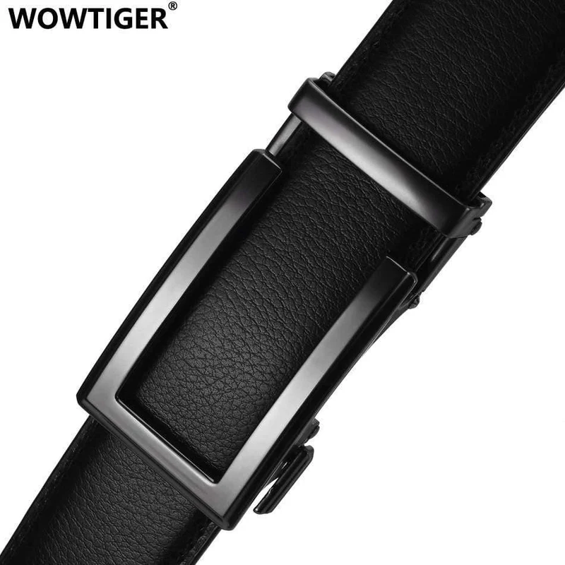 3.5 cm Kuh Echtleder Herren Gürtel Rindsleder Riemen für männliche Ratsche Automatische Schnallengürtel für Männer Brand Designer Gürtel