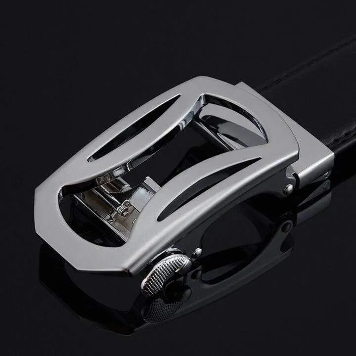 3.5 cm Kuh Echtleder Herren Gürtel Rindsleder Riemen für männliche Ratsche Automatische Schnallengürtel für Männer Brand Designer Gürtel