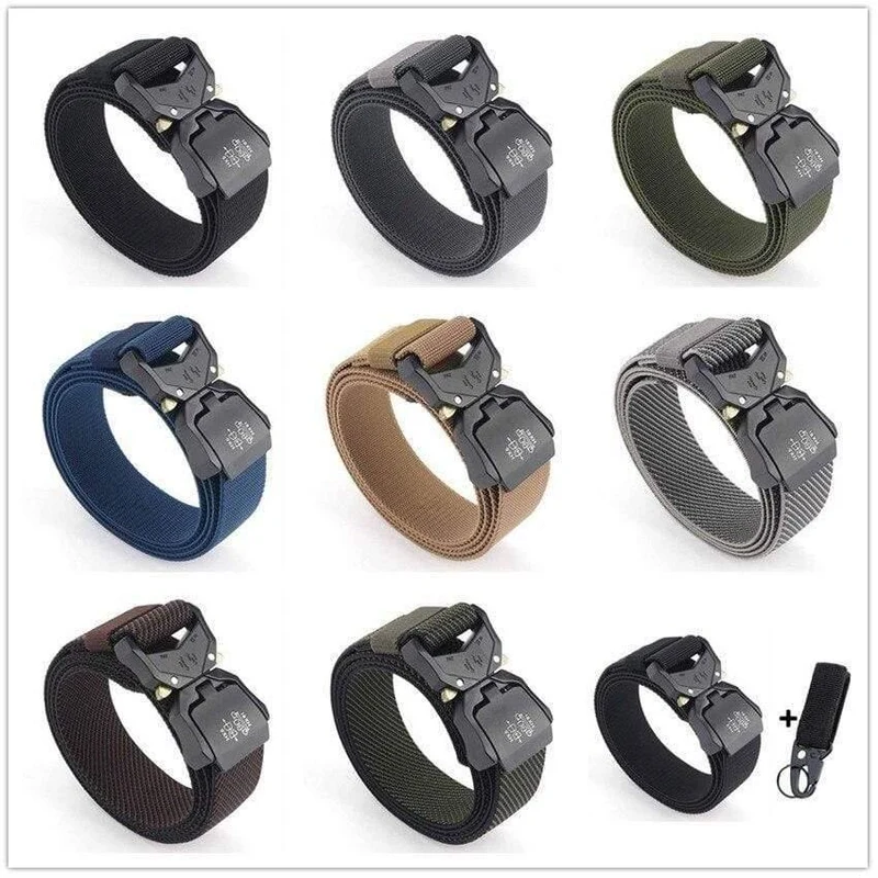 Jeans Gürtel Für Männer Aluminiumlegierung Steckbare Schnalle Training Taktische Gürtel Komfortable Hochwertige Jagd auf Männergürtel
