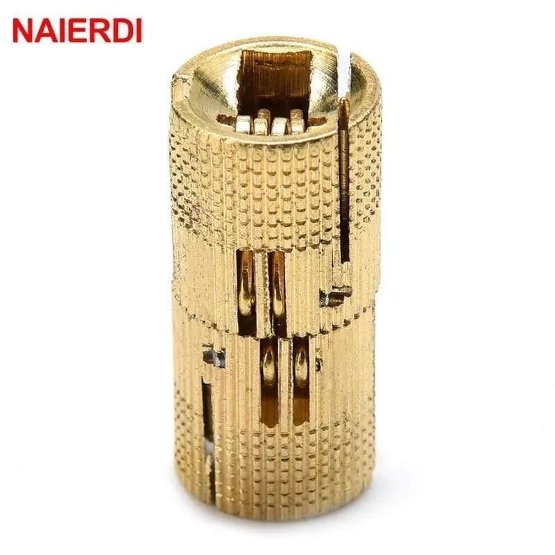 4 STÜCKE NAIERDI Kupfer Messing Möbel Scharniere 8-18mm zylindrisch versteckter Schrank verdeckt unsichtbare Türkasten Scharniere für Hardware