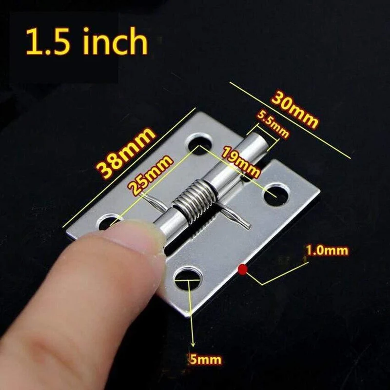 Edelstahl Schrank Schublade Tür Scharnier Federscharnier Möbel Scharniere 1.5 "/ 2.0 '' / 2.5 '' Länge