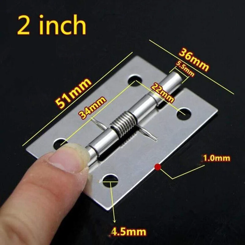 Edelstahl Schrank Schublade Tür Scharnier Federscharnier Möbel Scharniere 1.5 "/ 2.0 '' / 2.5 '' Länge
