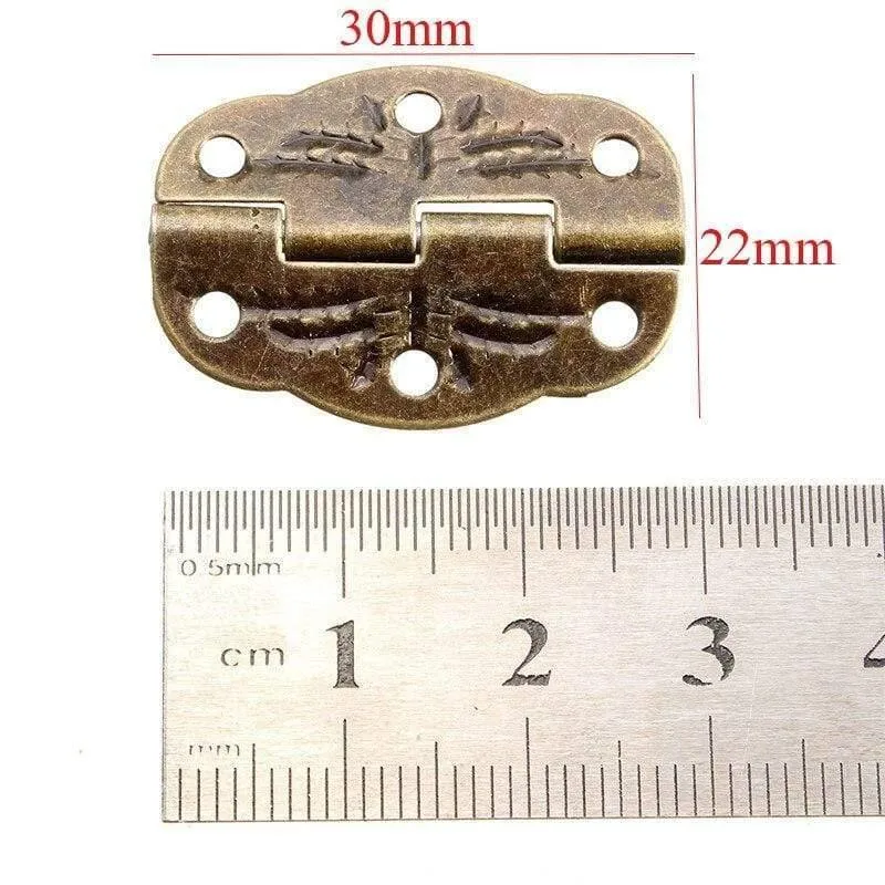 10 Stück/Set 30 mm x 22 mm Türscharniere, Legierung, gedreht von 0 Grad bis 280 Grad, antike Bronze-Werkzeugteile