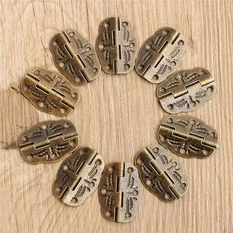 10 Stück/Set 30 mm x 22 mm Türscharniere, Legierung, gedreht von 0 Grad bis 280 Grad, antike Bronze-Werkzeugteile