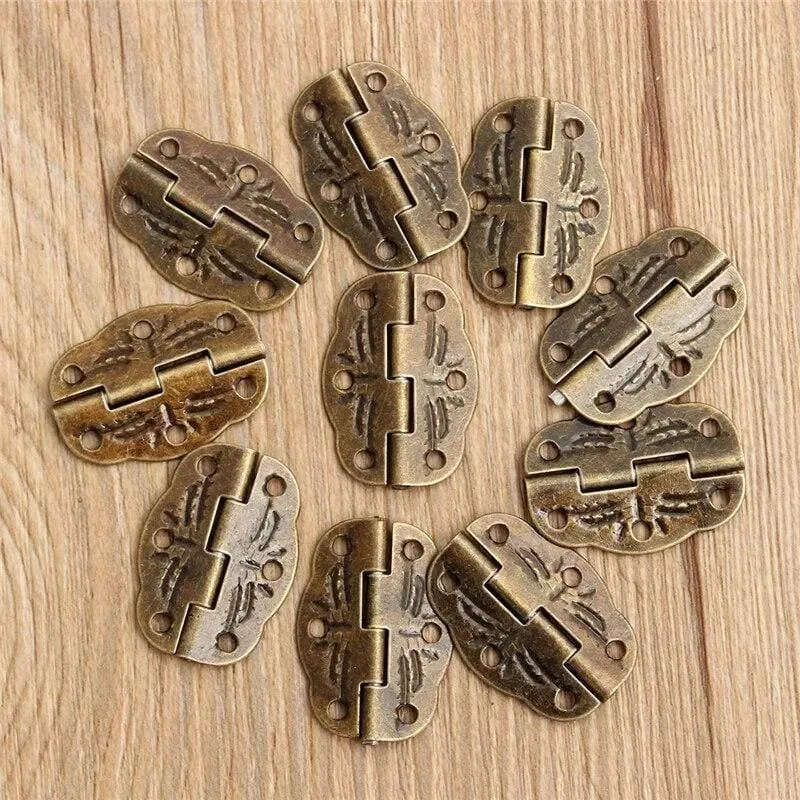 10 Stück/Set 30 mm x 22 mm Türscharniere, Legierung, gedreht von 0 Grad bis 280 Grad, antike Bronze-Werkzeugteile