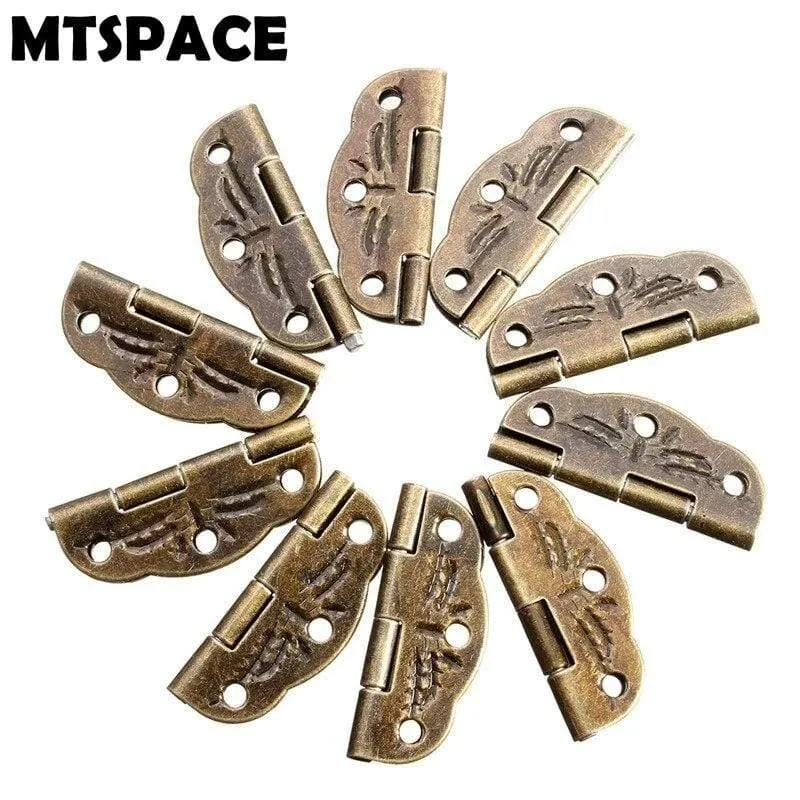 10 Stück/Set 30 mm x 22 mm Türscharniere, Legierung, gedreht von 0 Grad bis 280 Grad, antike Bronze-Werkzeugteile