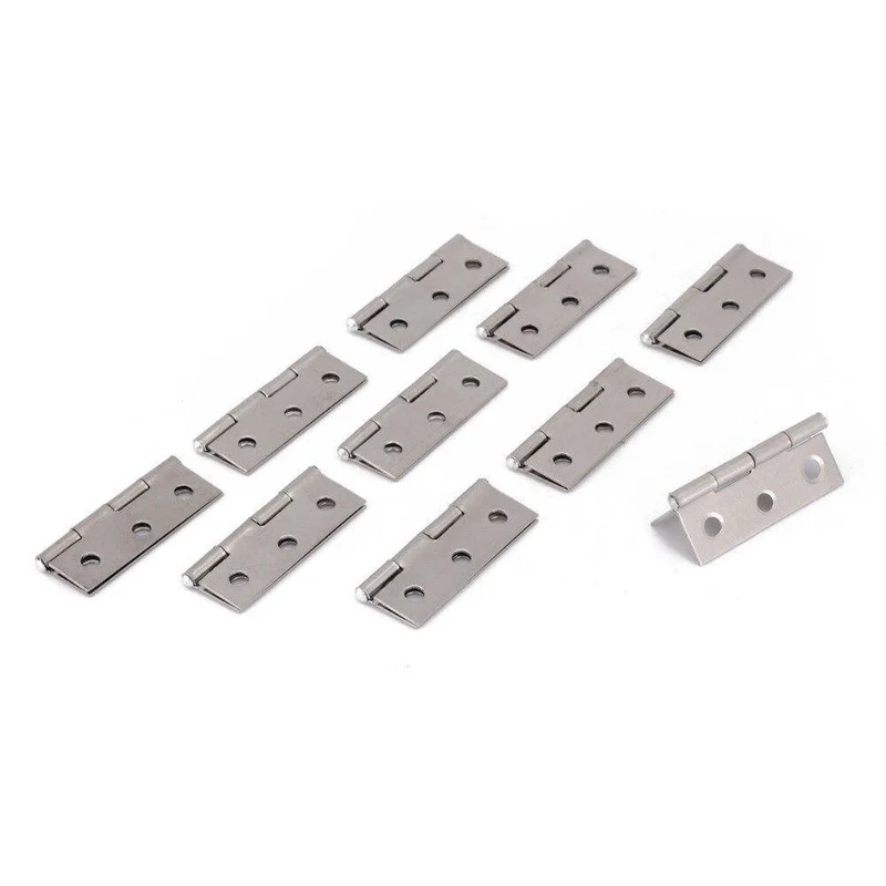 10 teile/los Edelstahl Scharnier Quadratische Türscharniere Für Holz Schrank Schublade Schmuck Box Möbel Hardware