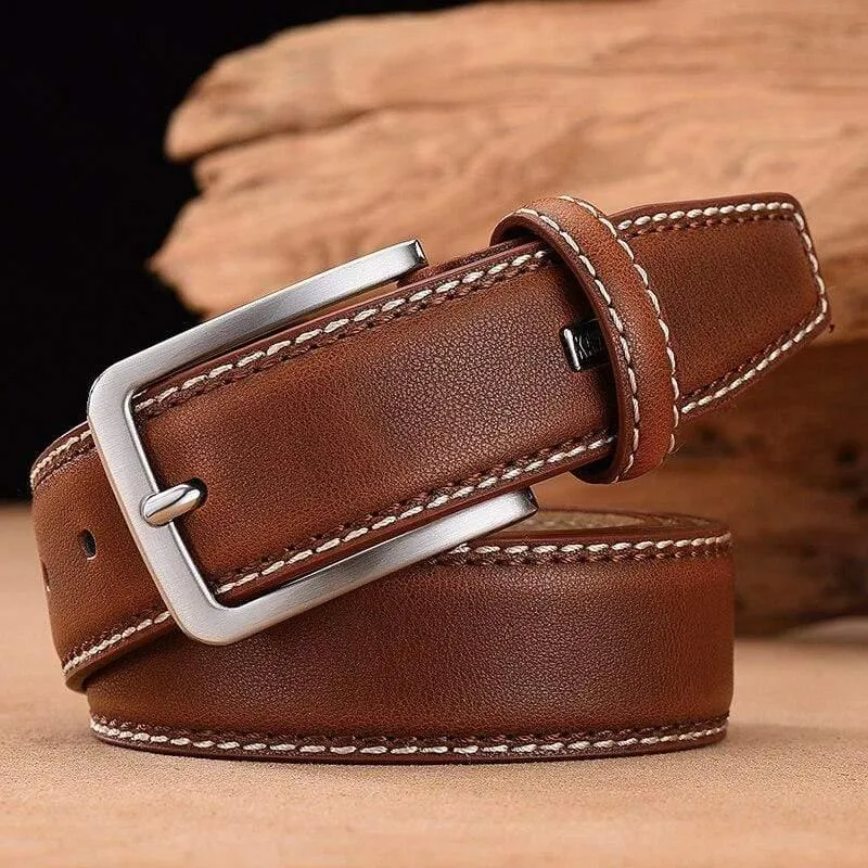 Mode Männer Gürtel Echtes Leder Luxus Designer Braun Vintage Taille Gürtel Für Jeans Cinturon Cowboy Hombre Dropshipping