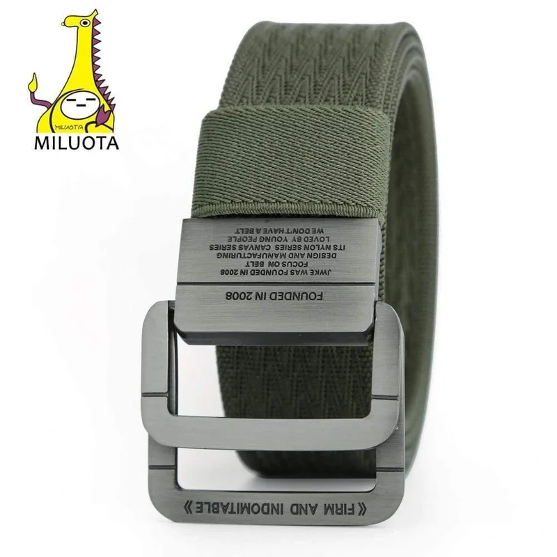 Militärische Ausrüstung Tactical Belt Man Double Ring Schnalle verdicken Canvas Gürtel für Männer Bund