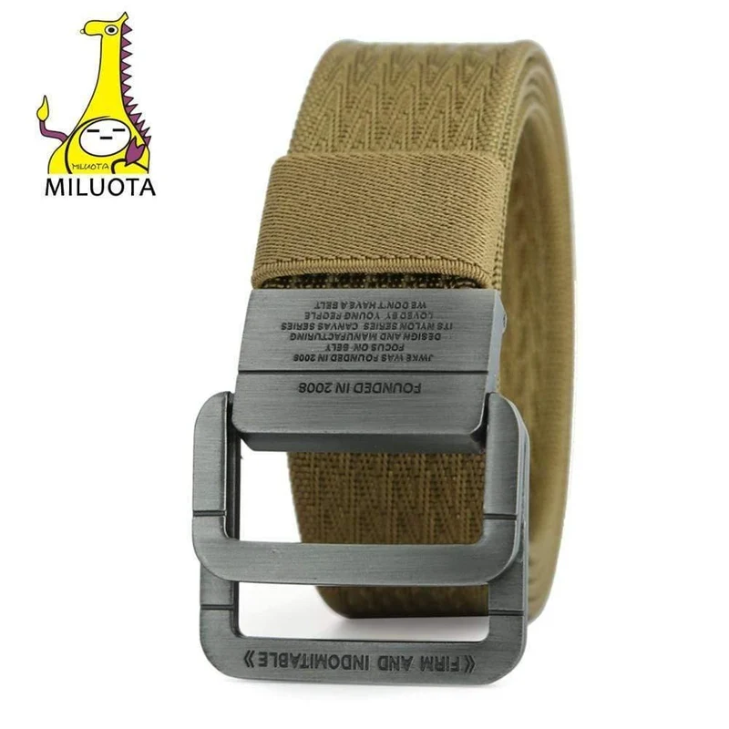 Militärische Ausrüstung Tactical Belt Man Double Ring Schnalle verdicken Canvas Gürtel für Männer Bund