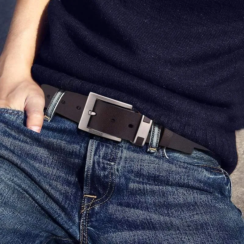 Kuh Echtledergürtel Für Männer Luxus Herren Gürtel Leder Gürtel Legierung Schnalle Lässig Männlich Vintage Strap Ceinture Homme