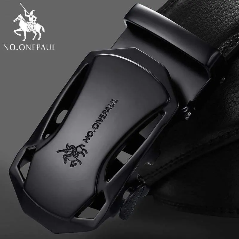 Marke Mode Automatische Schnalle Schwarz Echtes Leder Gürtel männer Gürtel Kuh Leder Gürtel Für Männer 3.5 cm Breite WQE789