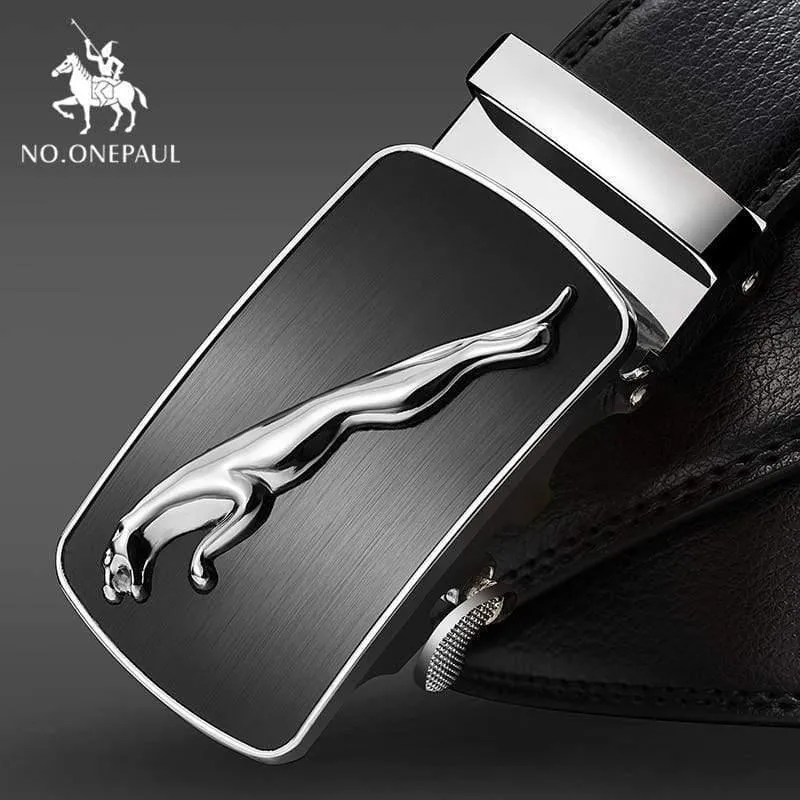 Marke Mode Automatische Schnalle Schwarz Echtes Leder Gürtel männer Gürtel Kuh Leder Gürtel Für Männer 3.5 cm Breite WQE789