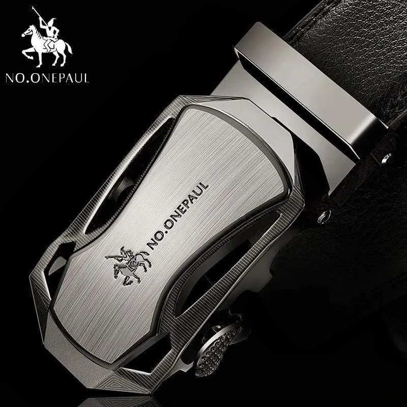 Marke Mode Automatische Schnalle Schwarz Echtes Leder Gürtel männer Gürtel Kuh Leder Gürtel Für Männer 3.5 cm Breite WQE789