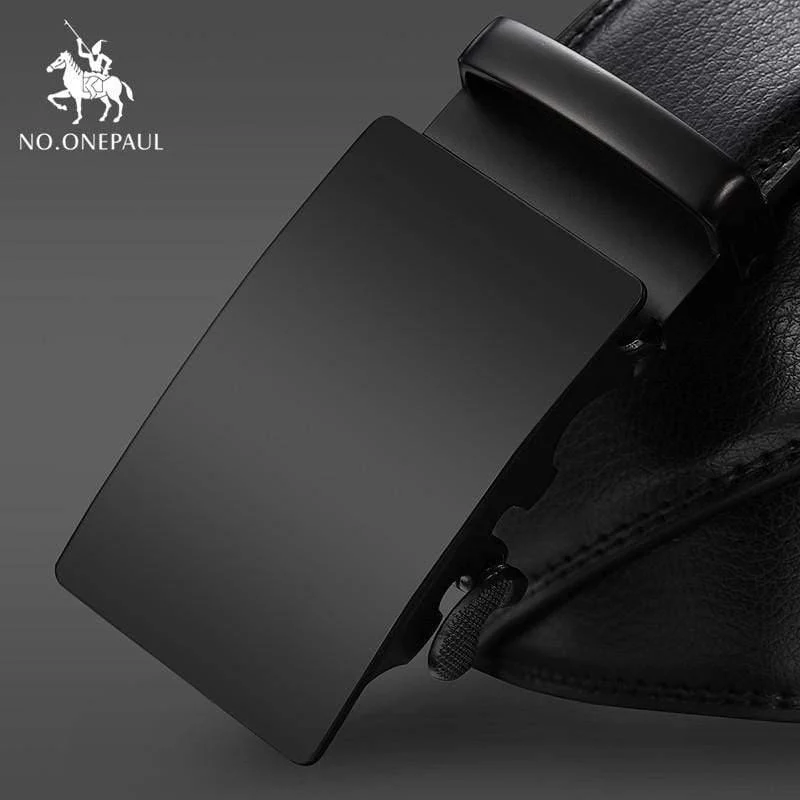 Marke Mode Automatische Schnalle Schwarz Echtes Leder Gürtel männer Gürtel Kuh Leder Gürtel Für Männer 3.5 cm Breite WQE789