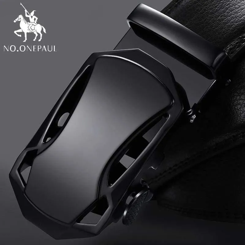 Marke Mode Automatische Schnalle Schwarz Echtes Leder Gürtel männer Gürtel Kuh Leder Gürtel Für Männer 3.5 cm Breite WQE789