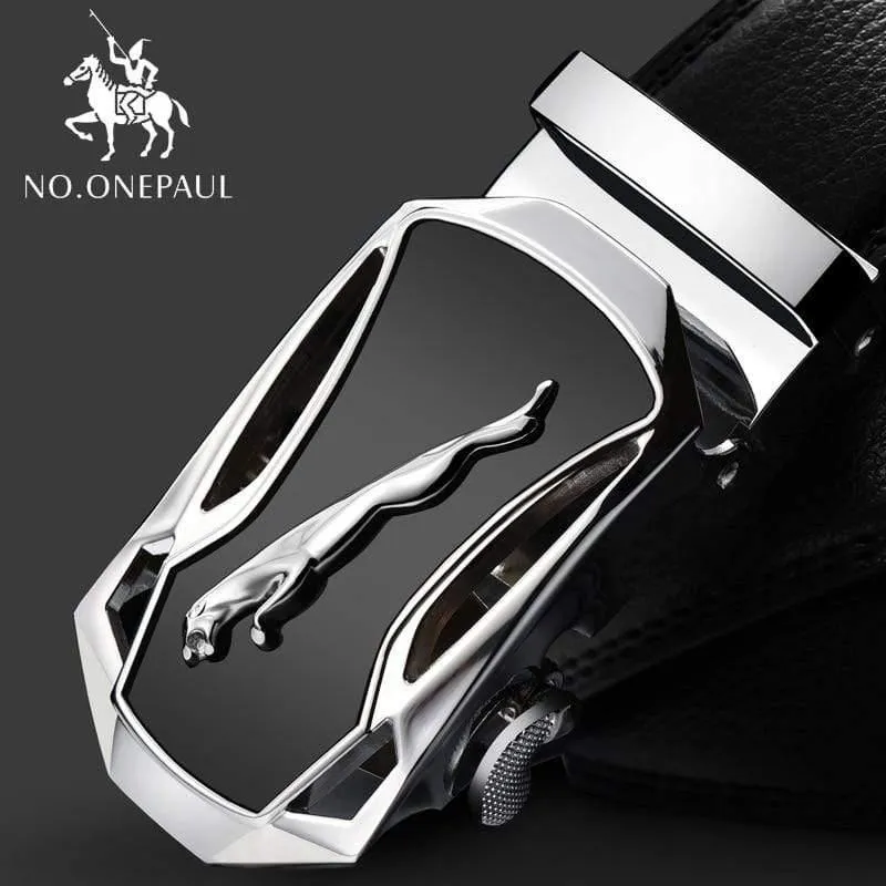 Marke Mode Automatische Schnalle Schwarz Echtes Leder Gürtel männer Gürtel Kuh Leder Gürtel Für Männer 3.5 cm Breite WQE789