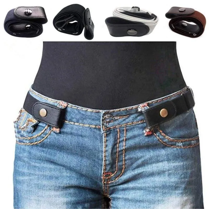 Schnallenfreier Gürtel für Jeanshosen, Kleider, kein elastischer Gürtel mit Schnallenausdehnung für Frauen / Männer, keine Ausbuchtung, kein mühsamer Gürtel