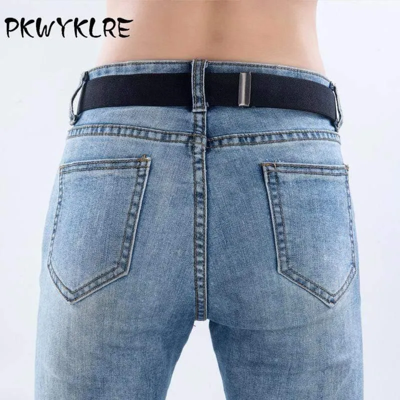 Schnallenfreier Gürtel für Jeanshosen, Kleider, kein elastischer Gürtel mit Schnallenausdehnung für Frauen / Männer, keine Ausbuchtung, kein mühsamer Gürtel