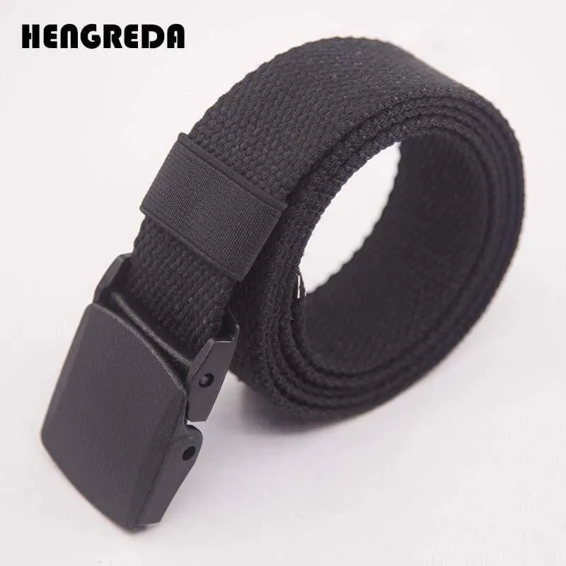 Leinwand Gürtel Für Männer Frauen Taille Gürtel Mode Kunststoff Schnalle Casual Cowboy Schwarz Gürtel Ceinture Für Jean