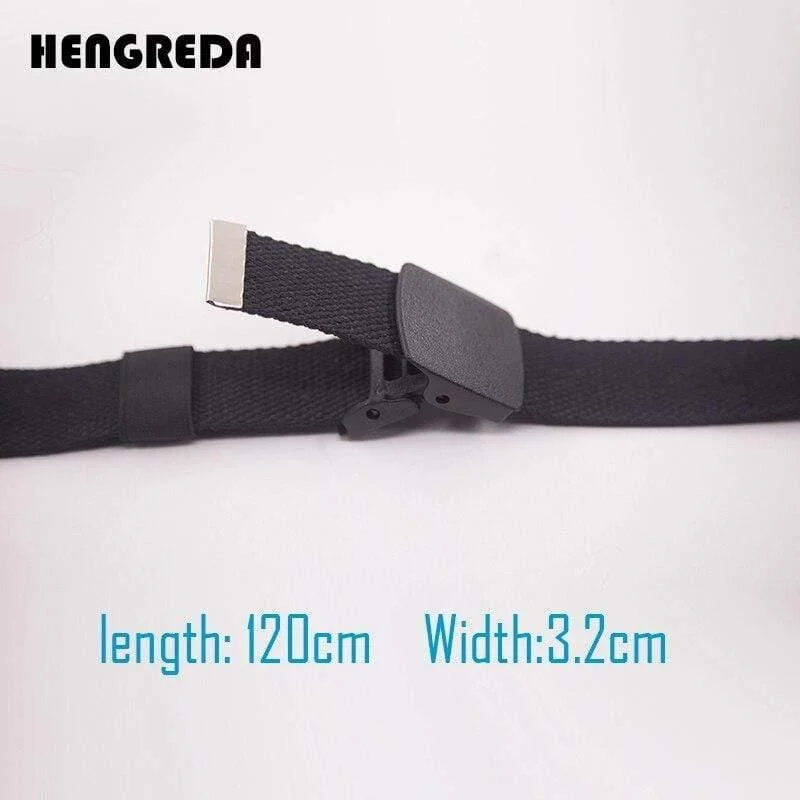 Leinwand Gürtel Für Männer Frauen Taille Gürtel Mode Kunststoff Schnalle Casual Cowboy Schwarz Gürtel Ceinture Für Jean