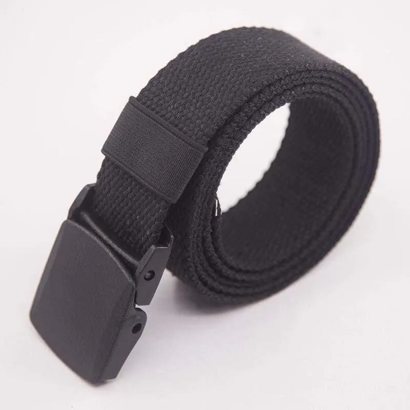 Leinwand Gürtel Für Männer Frauen Taille Gürtel Mode Kunststoff Schnalle Casual Cowboy Schwarz Gürtel Ceinture Für Jean