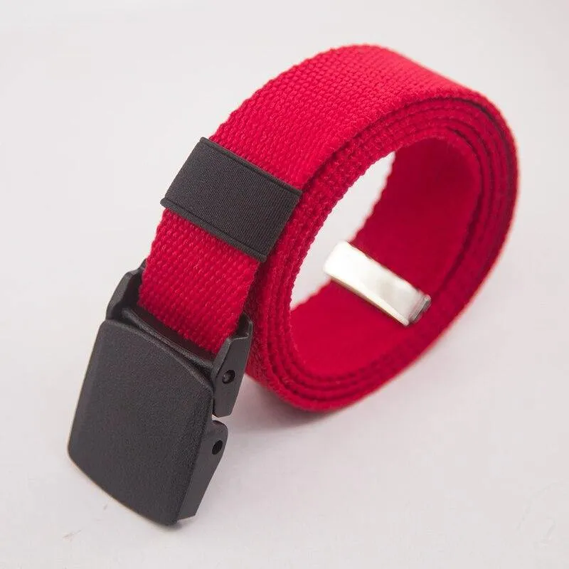 Leinwand Gürtel Für Männer Frauen Taille Gürtel Mode Kunststoff Schnalle Casual Cowboy Schwarz Gürtel Ceinture Für Jean