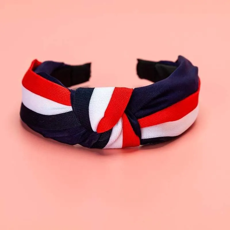 Klassische Frauen Elegante gestreifte karierte Stirnband Haarbänder für Mädchen Haarbügel Rack Turban Haarschmuck